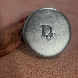 Dior Metallic Silver Compact Case